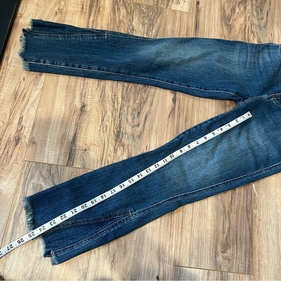 Current/Elliott Straight Leg High Rise Frayed Jeans - Picture 9 of 11